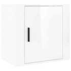Vidaxl Wall-mounted Bedside Cabinets 2 Pcs High Gloss White 50X30X47Cm