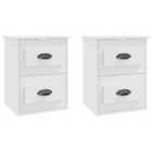 Vidaxl Wall-mounted Bedside Cabinets 2 Pcs White 41.5X36X53Cm