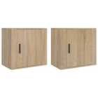 Vidaxl Wall-mounted Bedside Cabinets 2 Pcs Sonoma Oak 50X30X47 Cm