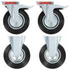 vidaXL Casters 4 Pcs 200 Mm