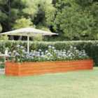 vidaXL Garden Raised Bed Rusty 400X80X45cm Corten Steel