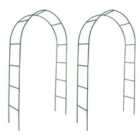 vidaXL Garden Arch 2 pcs Climbing Plants