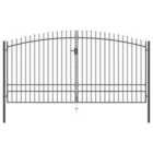 vidaXL Double Door Fence Gate With Spear Top 400X248cm