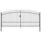 vidaXL Double Door Fence Gate With Spear Top 400X225cm