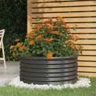 vidaXL Garden Planter Powder-coated Steel 80x80x36 cm Anthracite