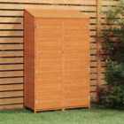 vidaXL Garden Shed Brown 102x52x174.5cm Solid Wood Fir