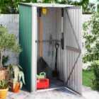 vidaXL Garden Shed Green 118.5X97X209.5cm Galvanised Steel