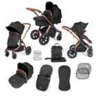 Ickle Bubba Stomp Luxe 9 Piece Pram - Bronze/Midnight/Tan