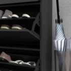 HOMCOM Shoe Storage Cupboard With 2 Flip Doors And Sliding Out Drawer, Black