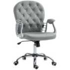 Vinsetto Office Chair Pu Diamante Padded Ergonomic 360? Swivel Grey
