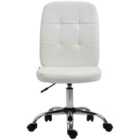Vinsetto Curved Back Home Office Chair With Adjustable Height, White