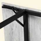 HOMCOM Folding Dining Table, Drop Leaf Table For 2-4 People, Grey