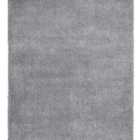 Sierra Grey Rectangle 080 x 150cm Polypropylene Plain Shaggy 9000