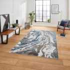 Apollo Grey/Navy Rectangle 120 x 170cm Polypropylene Modern Abstract GR584