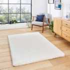 Super Teddy Ivory Rectangle 080 x 150cm Polyester Plain Shaggy