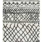 Scandi Berber White/Black Rectangle 80 x 150cm Polypropylene Berber G274