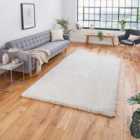 Sierra Cream Rectangle 080 x 150cm Polypropylene Plain Shaggy 9000
