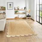 Savannah Jute Brown Rectangle 160 x 230cm Jute Natural Scallop