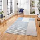 Apollo Grey/Navy Rectangle 080 x 150cm Polypropylene Modern Linear 2681