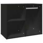 Vidaxl Dressing Cabinet Black 80X40X65 Cm Engineered Wood