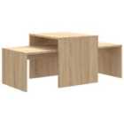 Vidaxl Coffee Table Set Sonoma Oak 100X48X40 Cm Engineered Wood