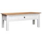 vidaXL Coffee Table White 100X60X45cm Solid Pine Wood Panama Range