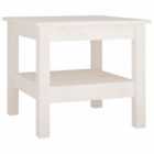 Vidaxl Coffee Table White 45X45X40 Cm Solid Wood Pine