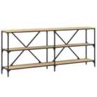 Vidaxl Console Table Sonoma Oak 180X30X75 Cm Engineered Wood And Iron