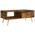Vidaxl Coffee Table Smoked Oak 100X49.5X43 Cm Engineered Wood