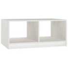 Vidaxl Coffee Table White 75X50X33.5 Cm Solid Pinewood