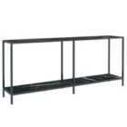 Vidaxl Console Table Black 180X35X75.5 Cm Tempered Glass