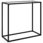 Vidaxl Console Table Side Hall Table Console End Desk Accent Desk Living Room Indoor Furniture Home Transparent 80X35X75 Cm Tempered Glass