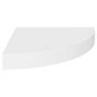 Vidaxl Floating Corner Shelf White 25X25X3.8 Cm Mdf