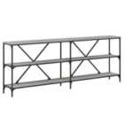 Vidaxl Console Table Grey Sonoma 200X30X75 Cm Engineered Wood And Iron