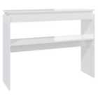 Vidaxl Console Table High Gloss White 102X30X80 Cm Engineered Wood