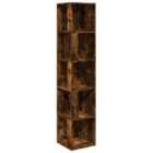 Vidaxl Corner Cabinet Smoked Oak 33X33X164.5 Cm Engineered Wood