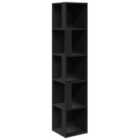 Vidaxl Corner Cabinet Black 33X33X164.5 Cm Engineered Wood