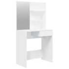 Vidaxl Dressing Table With Mirror White 74.5X40X141 Cm