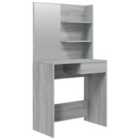 Vidaxl Dressing Table With Mirror Grey Sonoma 74.5X40X141 Cm