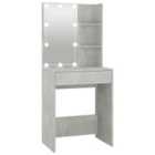 vidaXL Dressing Table With Led Concrete Grey 60X40X140cm