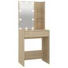 vidaXL Dressing Table With Led Sonoma Oak 60X40X140cm