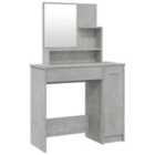 Vidaxl Dressing Table With Mirror Concrete Grey 86.5X35X136 Cm