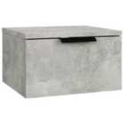 Vidaxl Wall-mounted Bedside Cabinet Concrete Grey 34X30X20 Cm