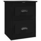 Vidaxl Wall-mounted Bedside Cabinet Black 41.5X36X53Cm