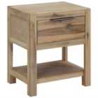 Vidaxl Nightstand With Drawer 40X30X48 Cm Solid Acacia Wood