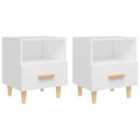 Vidaxl Bedside Cabinets 2 Pcs White 40X35X47 Cm