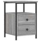 Vidaxl Bedside Cabinet Grey Sonoma 34X35.5X50 Cm Engineered Wood