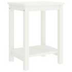 Vidaxl Bedside Cabinet White 35X30X47 Cm Solid Pinewood