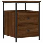 Vidaxl Bedside Cabinet Brown Oak 44X45X60 Cm Engineered Wood