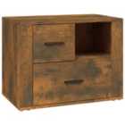 Vidaxl Bedside Cabinet Smoked Oak 60X36X45 Cm Engineered Wood